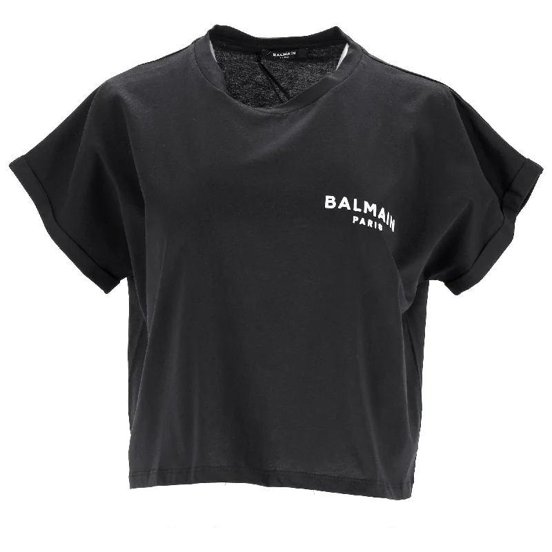 Everyday Fashion Balmain Crop Top in Black