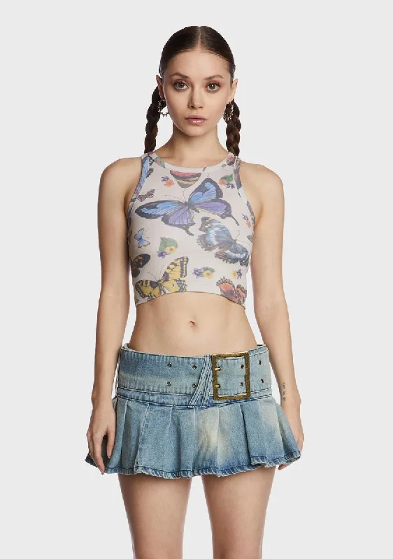Women's Activewear Outfit Butterfly Tank Top