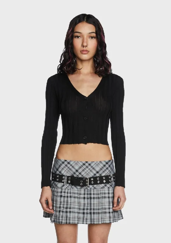 Sale On Sale Skatin' The Rules Crop Cardigan