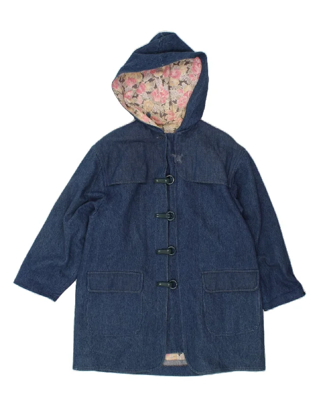 Women's Occasion Wear Apparel VINTAGE Womens Hooded Duffle Denim Coat UK 16 Large Blue Women's Occasion Wear Apparel VINTAGE Womens Hooded Duffle Denim Coat UK 16 Large Blue