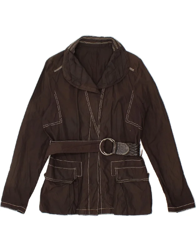 Seasonal Women's Fashion Trends MONCLER Womens Bomber Jacket Size 2 Medium Brown Polyamide Seasonal Women's Fashion Trends MONCLER Womens Bomber Jacket Size 2 Medium Brown Polyamide