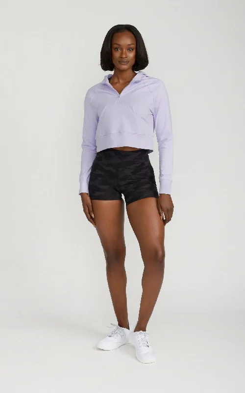 Classic Elegance Sales Nula Half Zip Hoodie in Purple Heather