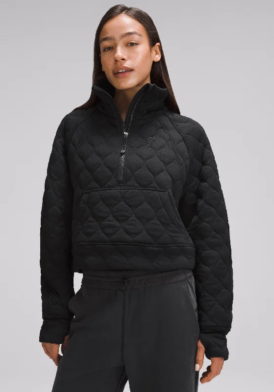 Absurdly Cheap Sale Scuba Oversized Quilted Half Zip