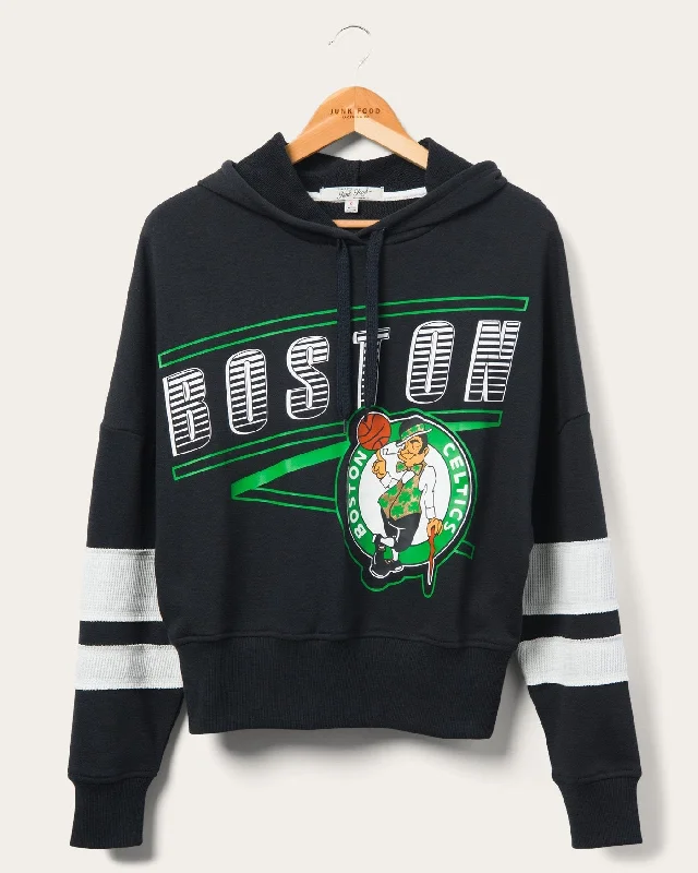 Exclusive Markdowns For A Short Time Women's Celtics Overtime Striped Fleece Hoodie