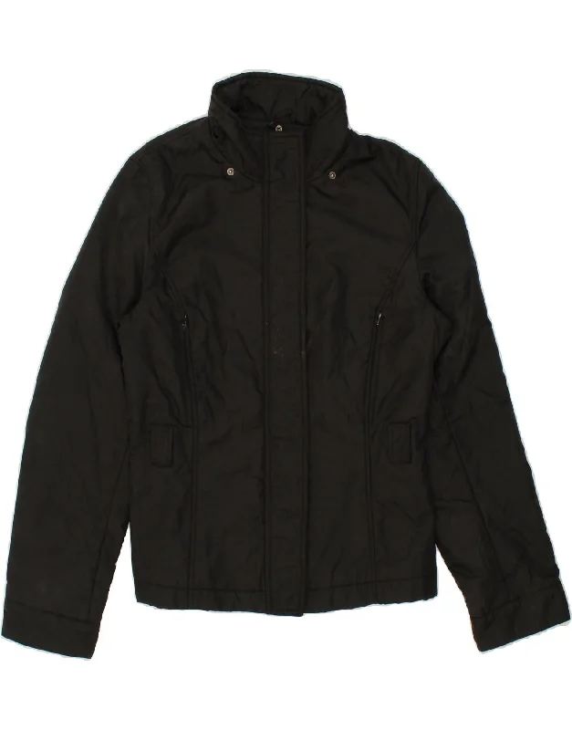 Chic And Comfortable BEST COMPANY Womens Windbreaker Jacket UK 14 Large Black Nylon