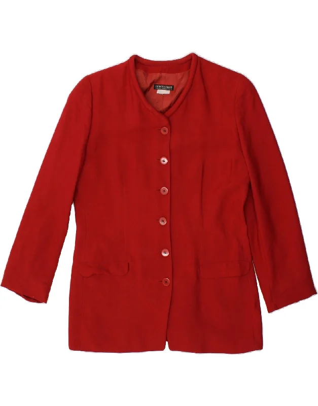 Women's Date Night Outfit GIORGIO ARMANI Womens 6 Button Blazer Jacket UK 16 Large Red Women's Date Night Outfit GIORGIO ARMANI Womens 6 Button Blazer Jacket UK 16 Large Red