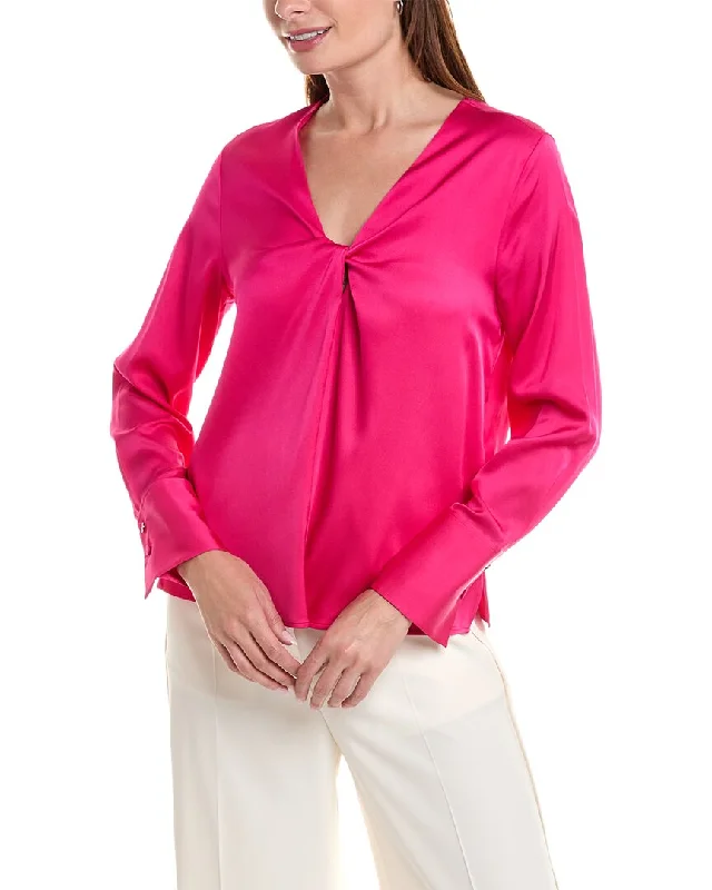 Shop Smart, Save More Before The Sale Ends Hugo Boss Bidinta Silk-Blend Blouse