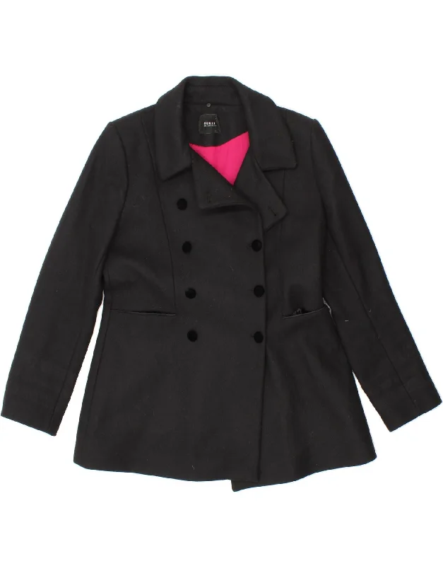 Women's Loungewear Clothes GUESS Womens Pea Coat UK 14 Medium Black