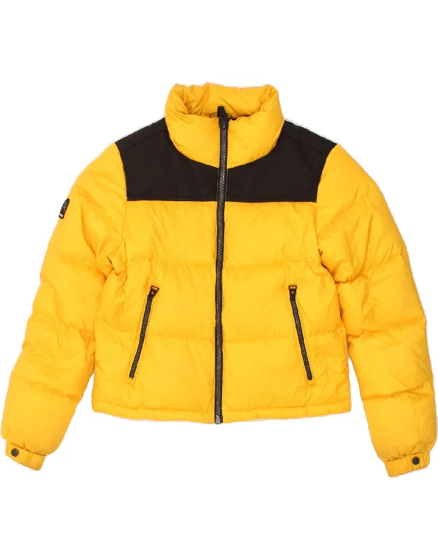 Women's Holiday Clothes SUPERDRY Womens Oversized Padded Jacket UK 8 Small Yellow Colourblock Women's Holiday Clothes SUPERDRY Womens Oversized Padded Jacket UK 8 Small Yellow Colourblock