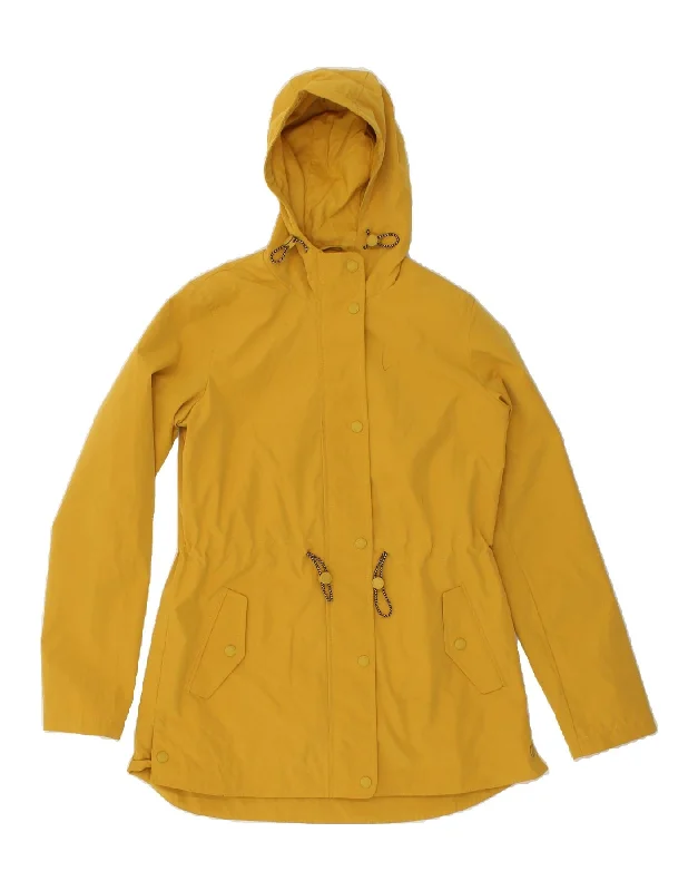 Modern Women's Attire FAT FACE Womens Hooded Rain Jacket UK 8 Small Yellow Polyester