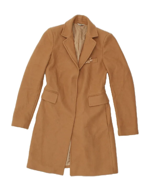 Timeless Women's Outfit LIU JO Womens Overcoat UK 8 Small  Brown Polyester