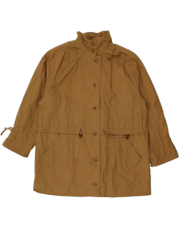 Women's Contemporary Clothing VINTAGE Womens Windbreaker Jacket EU 42 Large Brown Cotton