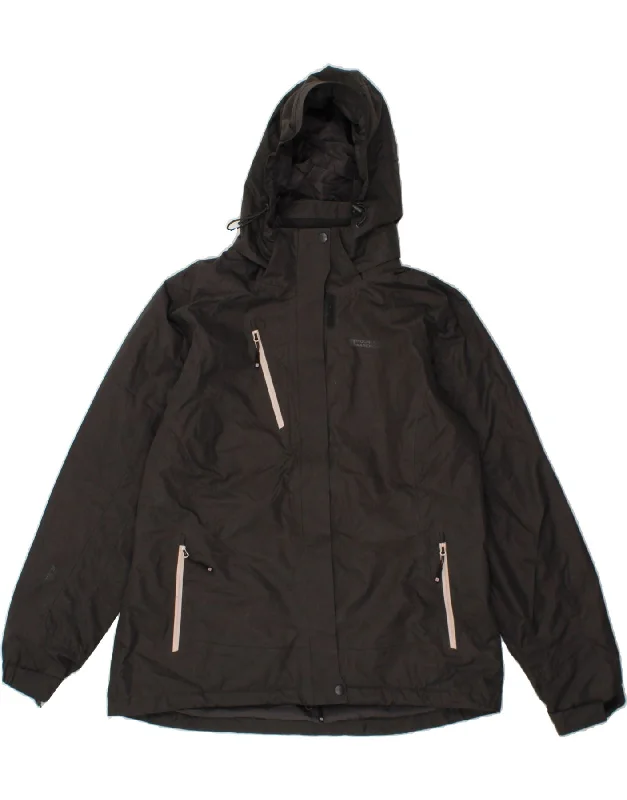New Arrival Discount MOUNTAIN WAREHOUSE Womens Hooded Rain Jacket UK 18 XL  Grey Polyester