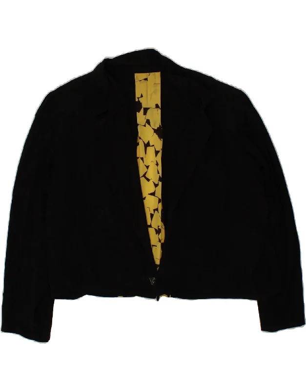 Women's Clothing For Holiday Travel VINTAGE Womens Crop Blazer Jacket UK 20 2XL Black Women's Clothing For Holiday Travel VINTAGE Womens Crop Blazer Jacket UK 20 2XL Black