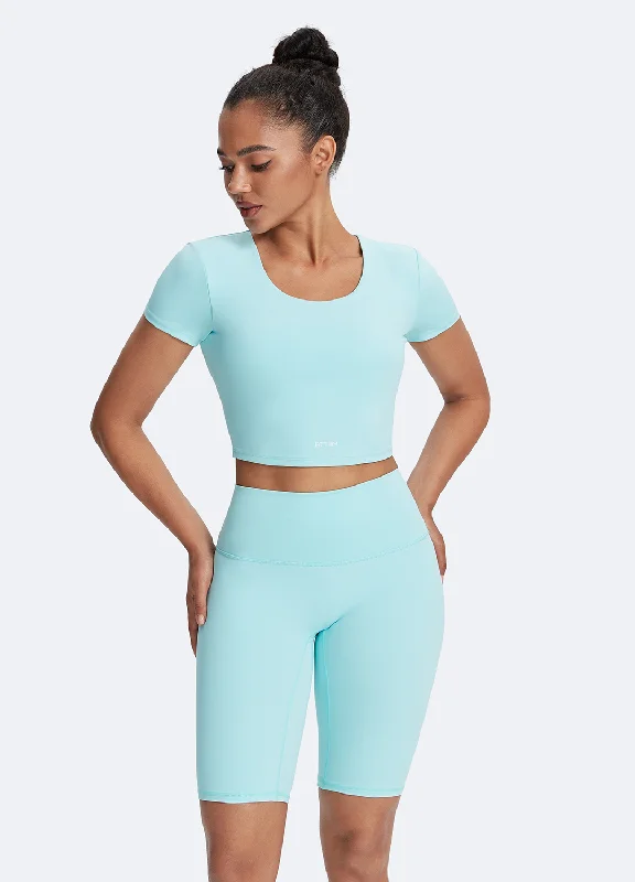 Exclusive Designer Style Deals Round Neck Crop Top