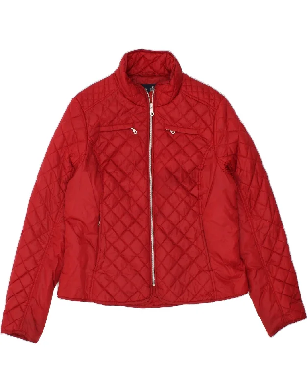 Comfortable Women's Clothing MUSTO Womens Quilted Jacket UK 16 Large  Red Polyamide