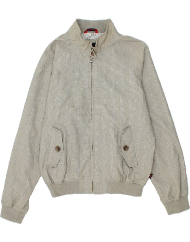 Women's Stylish Professional Apparel KAPPA Womens Bomber Jacket UK 18 XL Grey Check Polyester