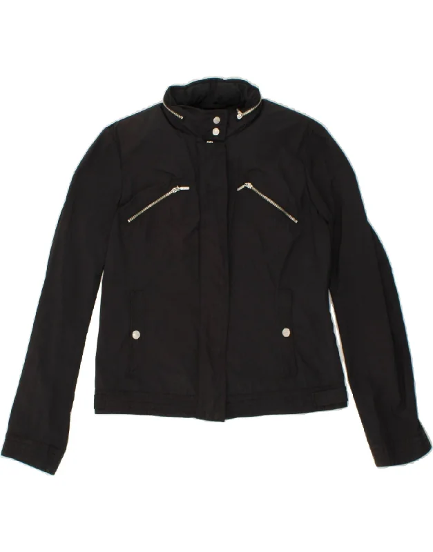 Women's Clothes And Apparel GEOX Womens Hooded Bomber Jacket UK 12 Medium Black Polyester Women's Clothes And Apparel GEOX Womens Hooded Bomber Jacket UK 12 Medium Black Polyester