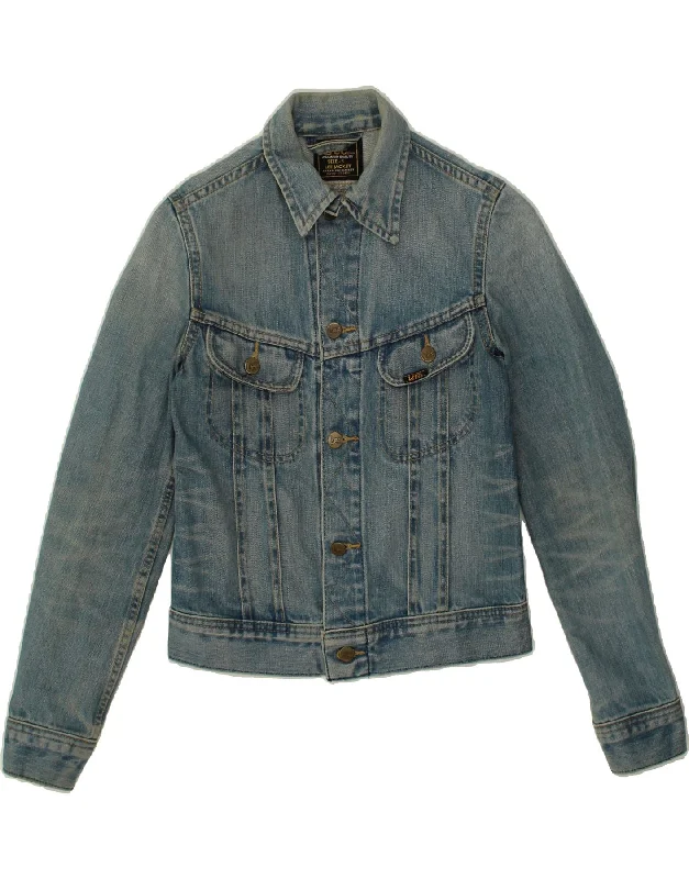 Modern Women's Fashion with Vintage Touches LEE Womens Crop Denim Jacket UK 8 Small Blue Cotton Modern Women's Fashion with Vintage Touches LEE Womens Crop Denim Jacket UK 8 Small Blue Cotton