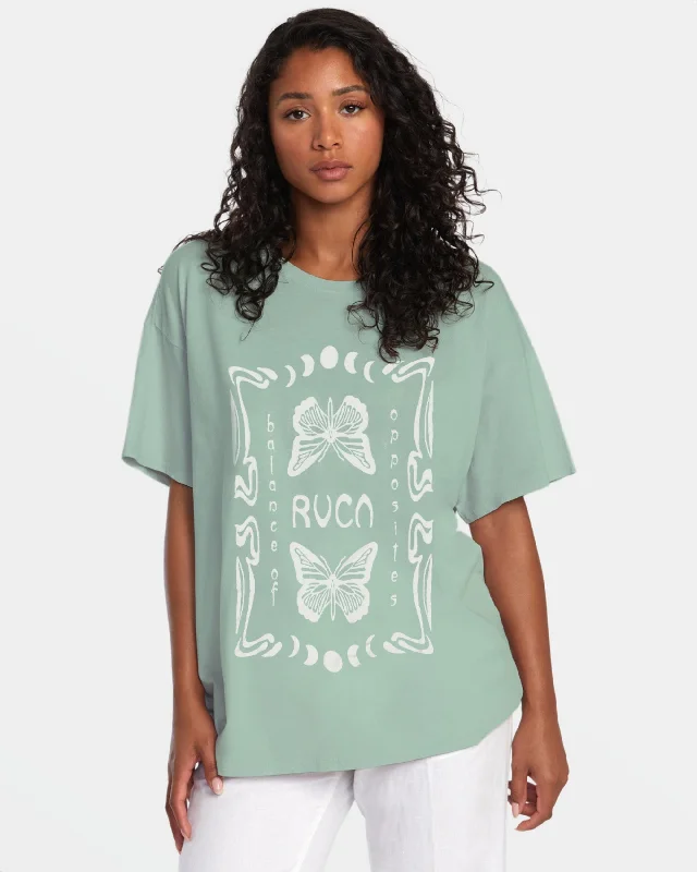 Friday Deals You Can't Resist Butterfly Baggie Tee - Green Haze