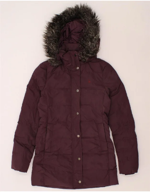 Casual Clothing for Women JACK WILLS Womens Hooded Padded Coat UK 8 Small Burgundy Polyester Casual Clothing for Women JACK WILLS Womens Hooded Padded Coat UK 8 Small Burgundy Polyester