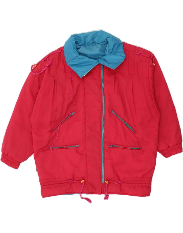 Women's Sporty Clothes VINTAGE Womens Windbreaker Jacket EU 44 XL Red