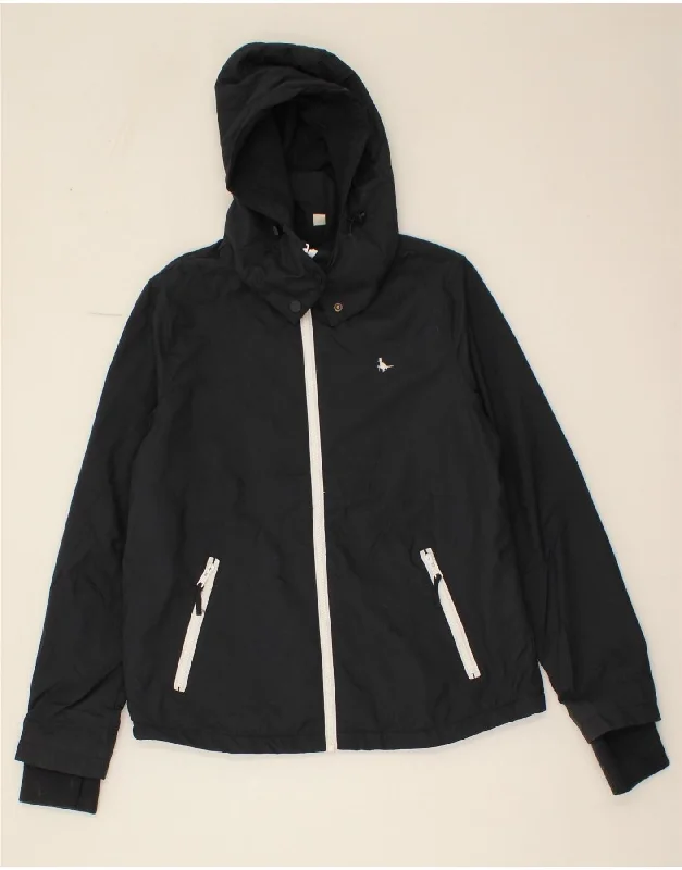 Bold and Elegant Women's Fashion JACK WILLS Womens Hooded Rain Jacket UK 10 Small Black Nylon Bold and Elegant Women's Fashion JACK WILLS Womens Hooded Rain Jacket UK 10 Small Black Nylon