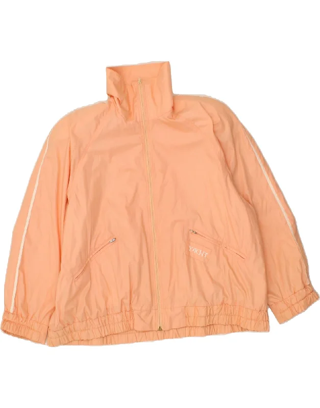Women's Active Clothing VINTAGE Womens Bomber Jacket UK 20 2XL Orange