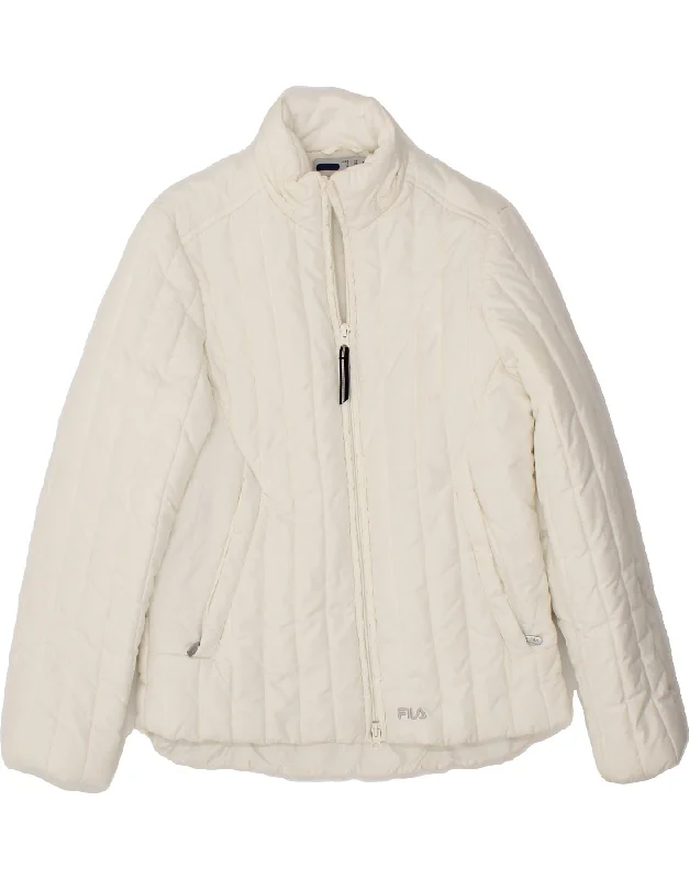 Sale Clothes Online FILA Womens Padded Jacket IT 38  XS White Polyester