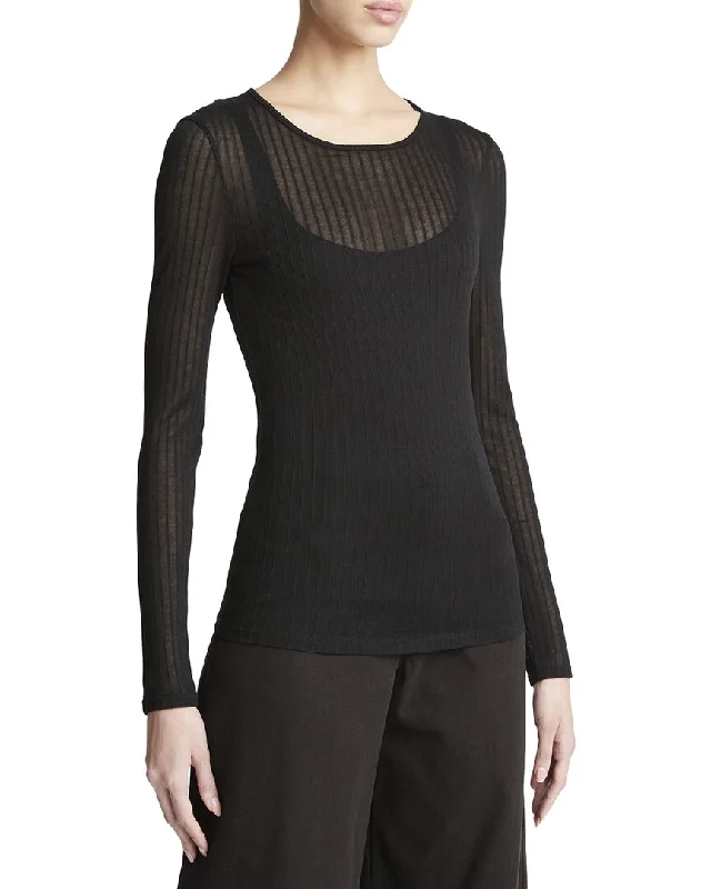 Relaxed Style Deals Vince Sheer Knit Top