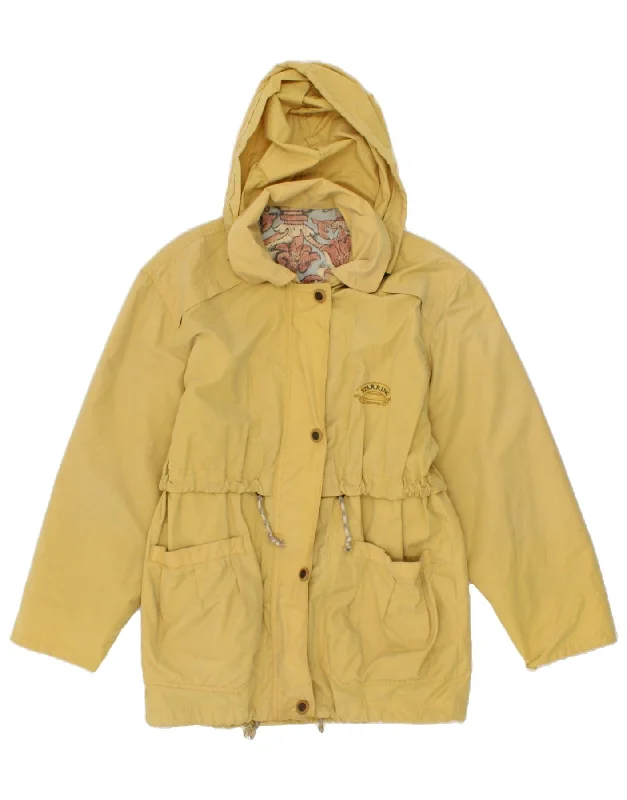 Women's Everyday Apparel STARRING Womens Hooded Rain Jacket UK 16 Large Yellow