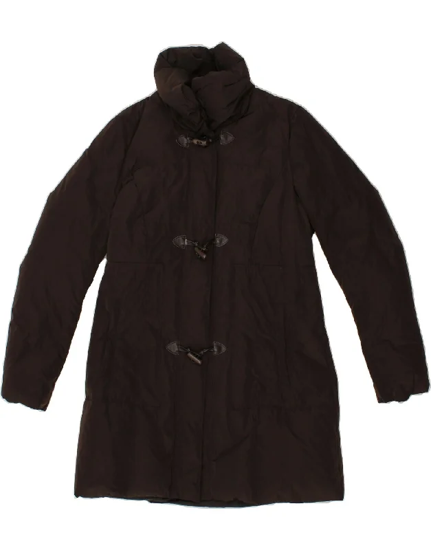 VIP Member Discount TRUSSARDI JEANS Womens Padded Coat IT 46 Large Brown Polyester