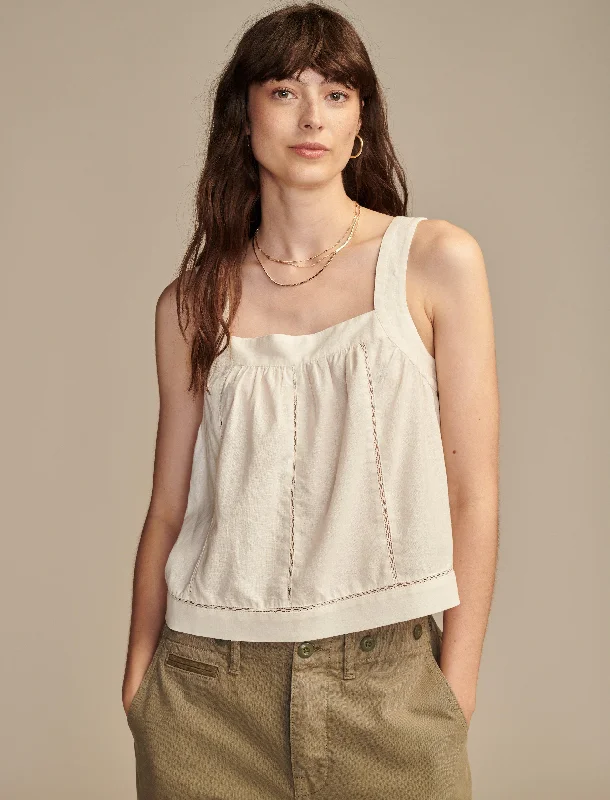 Stylish Deals Lucky Brand Women's Hemp Lace Cami Top