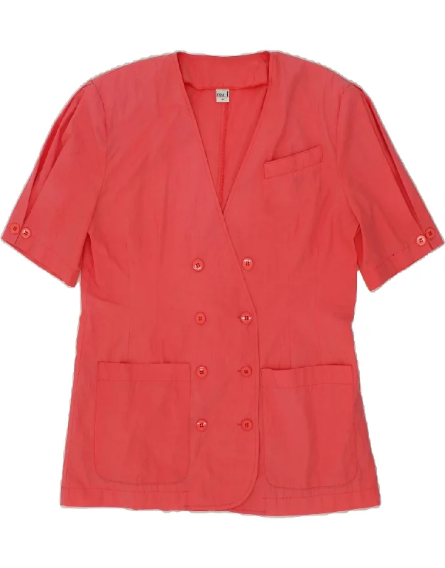 Stylish Women's Outerwear Apparel VINTAGE Womens Short Sleeve Double Breasted Blazer Jacket EU 40 Medium Red Stylish Women's Outerwear Apparel VINTAGE Womens Short Sleeve Double Breasted Blazer Jacket EU 40 Medium Red