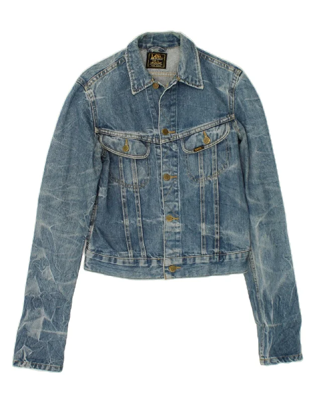 Easygoing Women's Style LEE Womens Denim Jacket UK 14 Large Blue Cotton