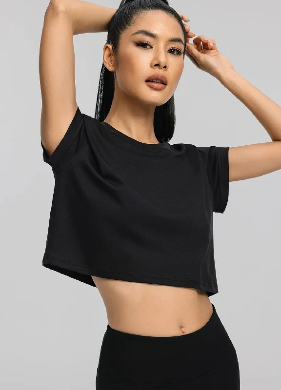 Flash Weekend Discounts – Shop Now Cropped Cotton T-Shirt