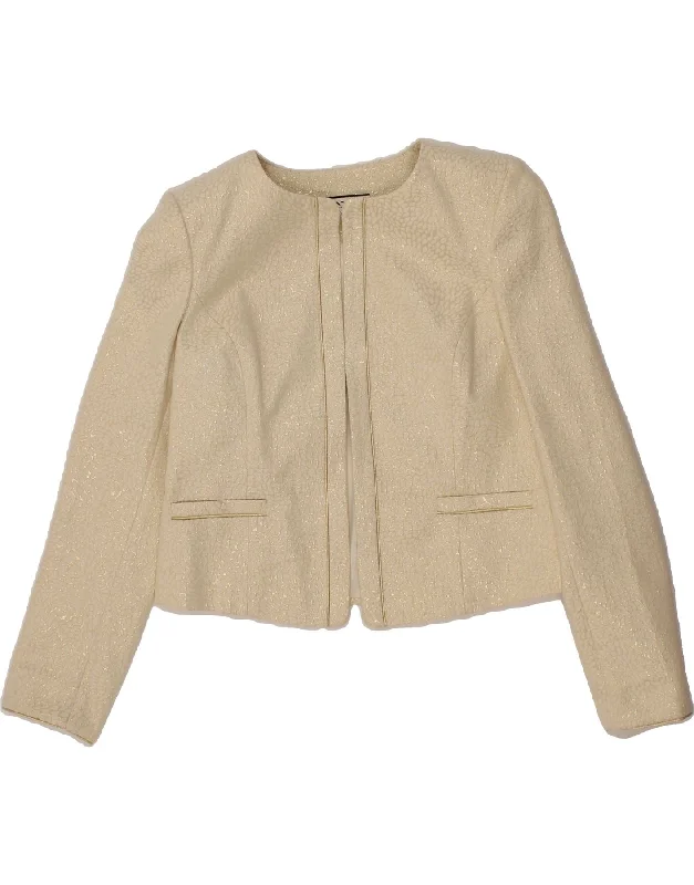 Women's Active Outfit For Fitness NAF NAF Womens Abstract Pattern Crop Blazer Jacket IT 44 Medium Beige Women's Active Outfit For Fitness NAF NAF Womens Abstract Pattern Crop Blazer Jacket IT 44 Medium Beige