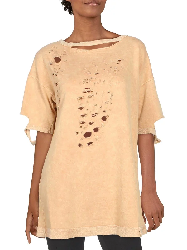 Limited Time Deal Womens Cut-Out Oversized Pullover Top