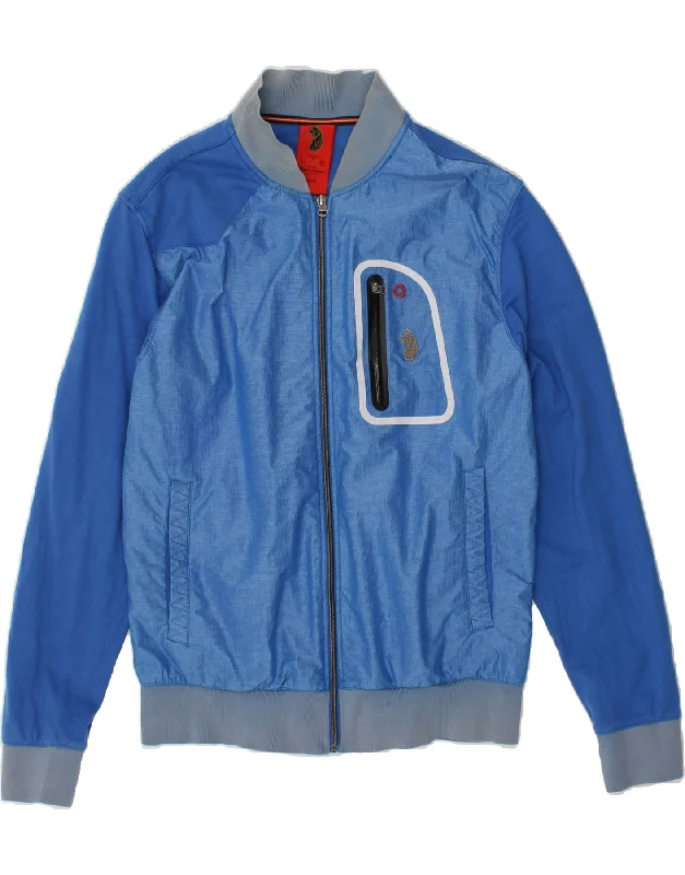 Women's Night-Out Clothes VINTAGE Womens Bomber Jacket UK 16 Large Blue