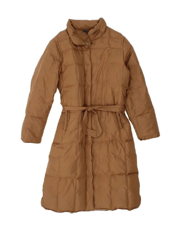 Online Boutiques Best VINTAGE Womens Padded Coat IT 44 Medium Brown Polyamide