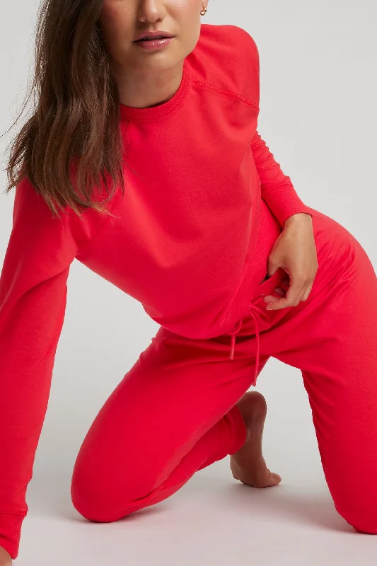Luxury Casual Deals Club Crew in Cherry