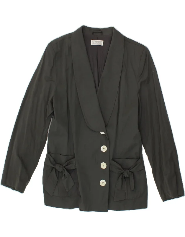 Trendy Casual Outfits ELEGANCE Womens 4 Button Blazer Jacket UK 12 Medium Grey Polyester
