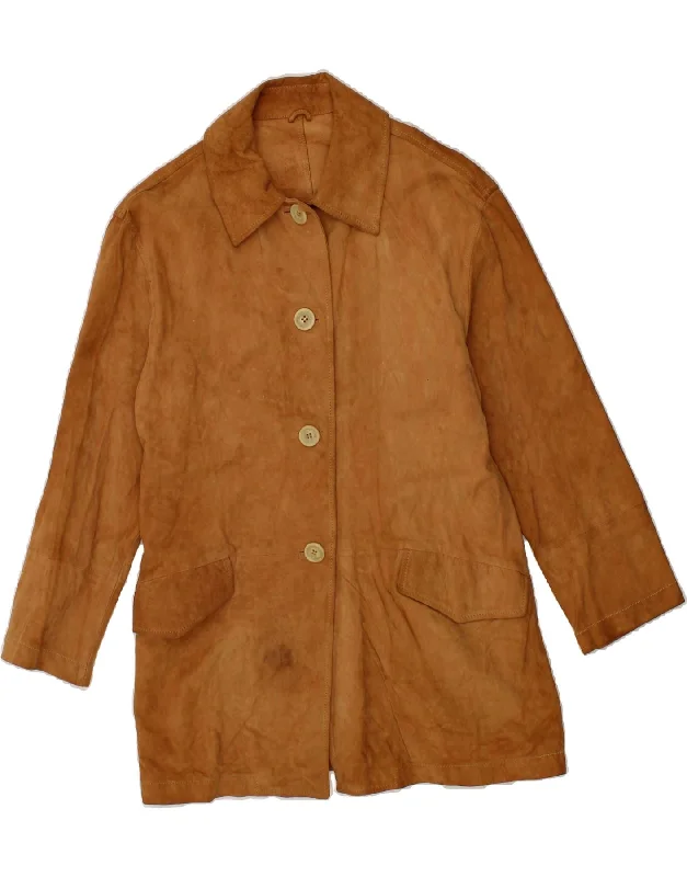 Women's Casual Clothing For Lounging GERANI Womens Suede Coat IT 42 Medium Brown