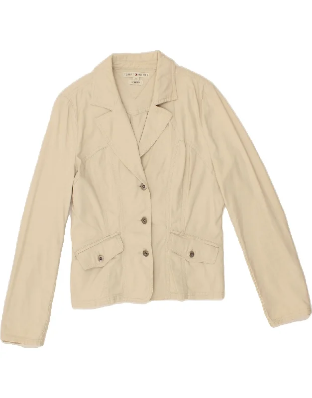 Comfortable Women's Clothing TOMMY HILFIGER Womens Stretch 3 Button Blazer Jacket UK 12 Medium Beige Comfortable Women's Clothing TOMMY HILFIGER Womens Stretch 3 Button Blazer Jacket UK 12 Medium Beige