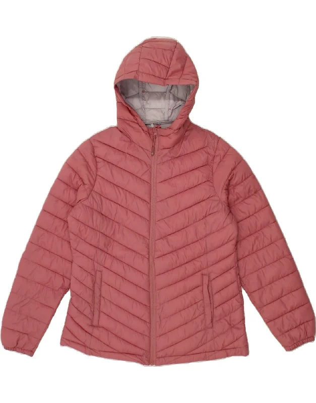 Women's Evening Wear MOUNTAIN WAREHOUSE Womens Hooded Padded Jacket UK 14 Medium Pink Polyamide