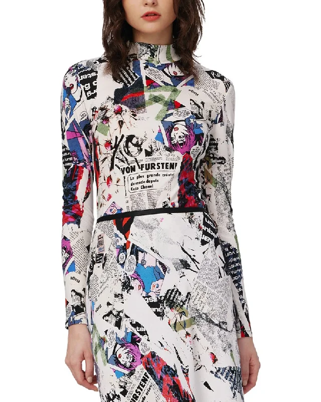 Contemporary Chic Promotions Diane von Furstenberg Doha Wool-Blend Top