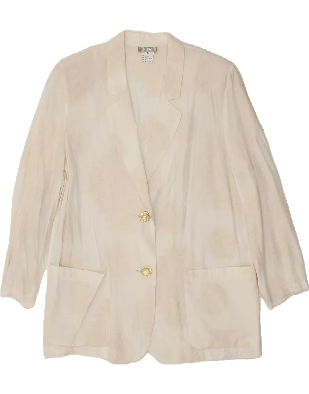 Women's Evening Apparel EGOISTE Womens 2 Button Blazer Jacket IT 46 Large Beige Fair Isle Aztec Women's Evening Apparel EGOISTE Womens 2 Button Blazer Jacket IT 46 Large Beige Fair Isle Aztec