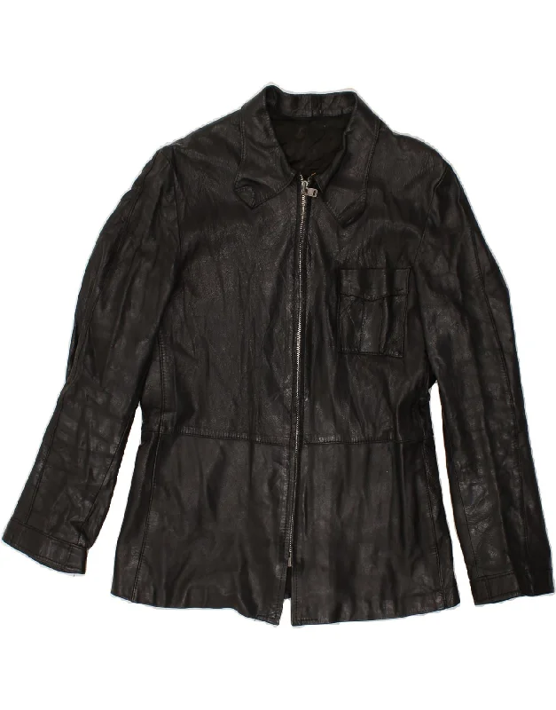 Minimalist Women's Fashion Clothing VINTAGE Womens Leather Jacket UK 12 Medium Black Minimalist Women's Fashion Clothing VINTAGE Womens Leather Jacket UK 12 Medium Black