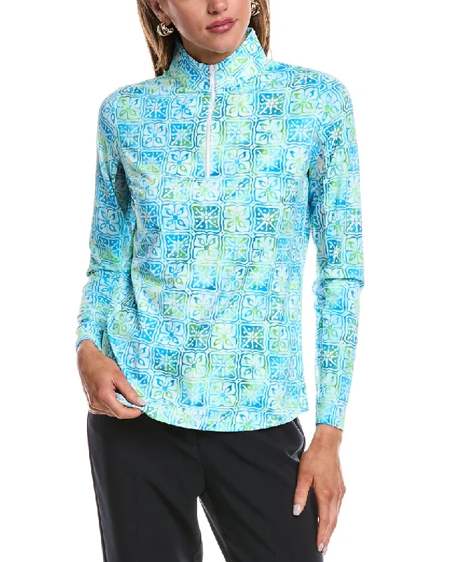 Chic Style, Always In Vogue IBKUL Mock Neck Top