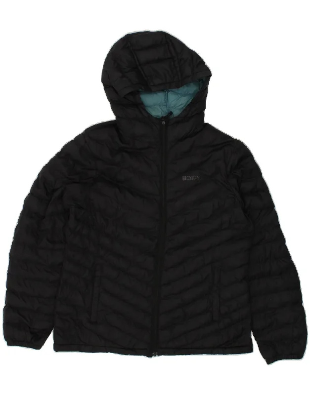Clothes Sales MOUNTAIN WAREHOUSE Womens Hooded Padded Jacket UK 14 Large Black Polyester
